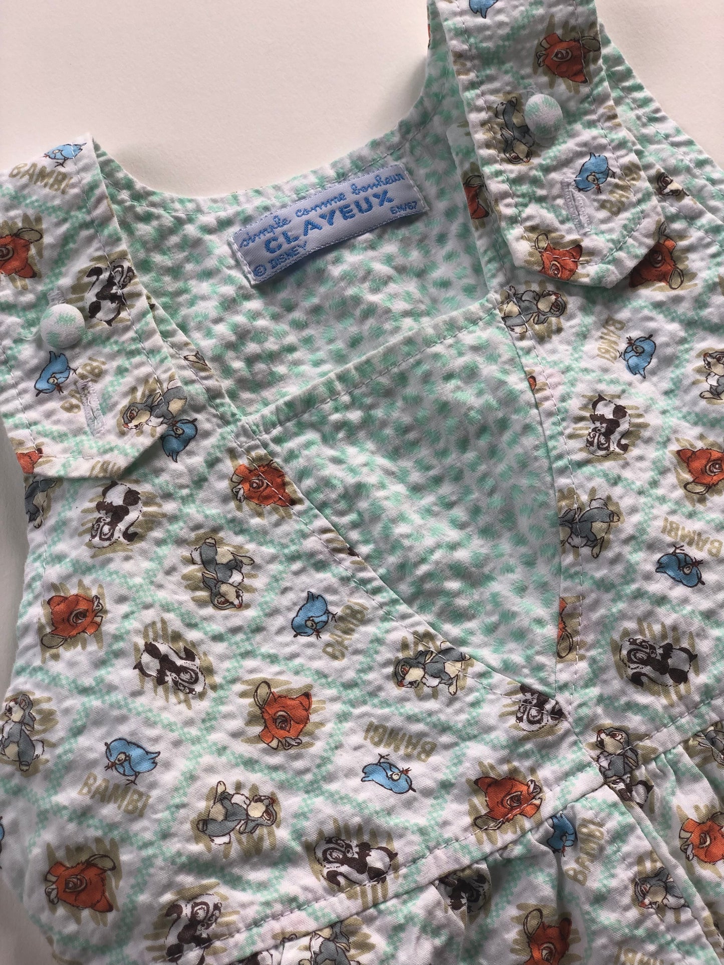 Salopette courte vintage Bambi Clayeux 6 mois