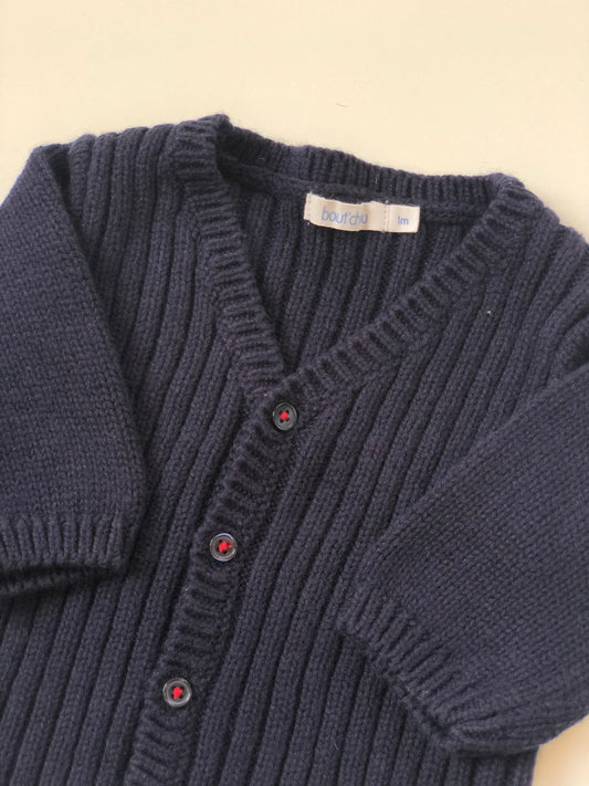 Gilet bleu marine Bout’chou 1 mois