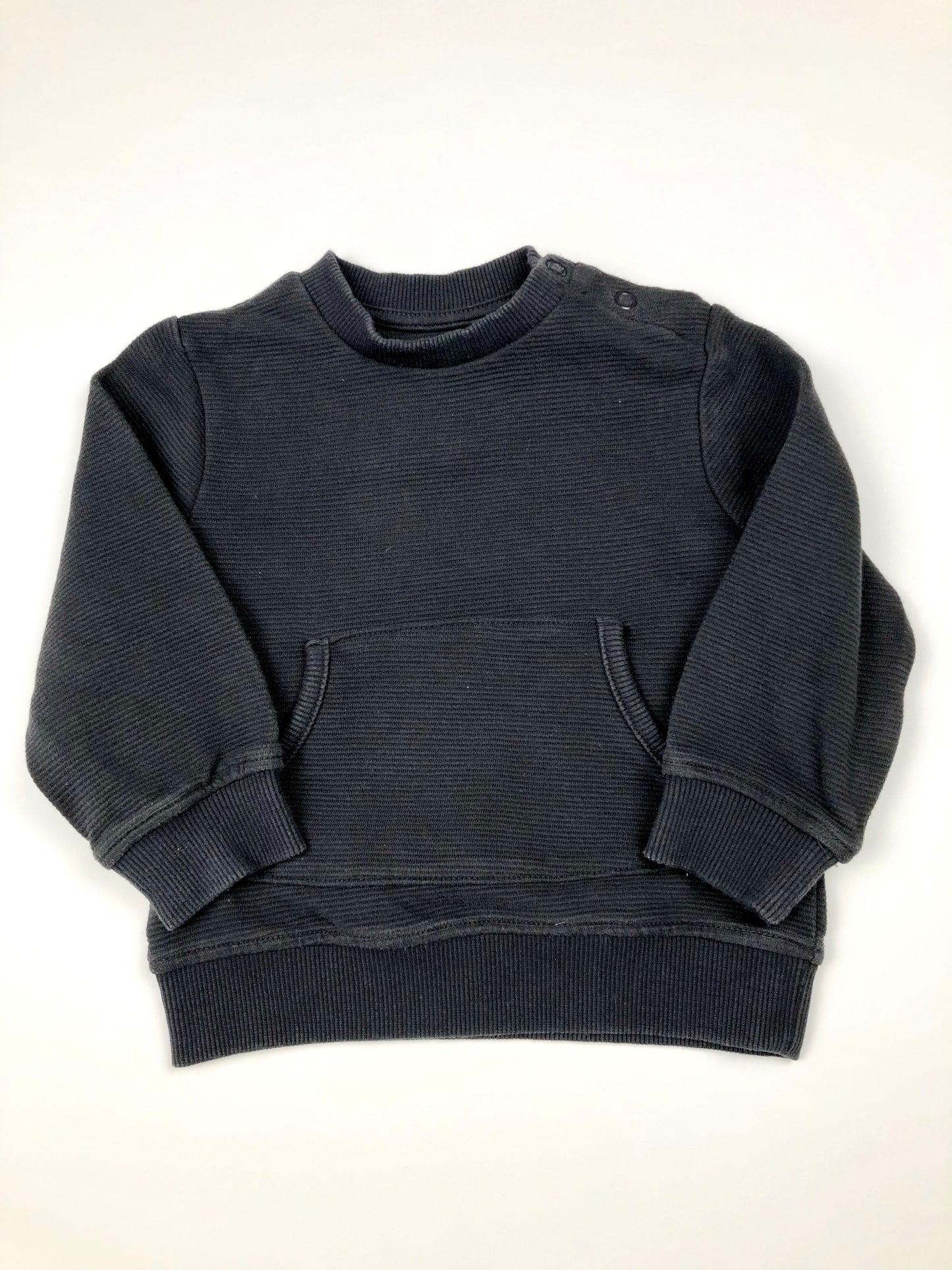 Sweat texturé gris foncé Kiabi 18 mois