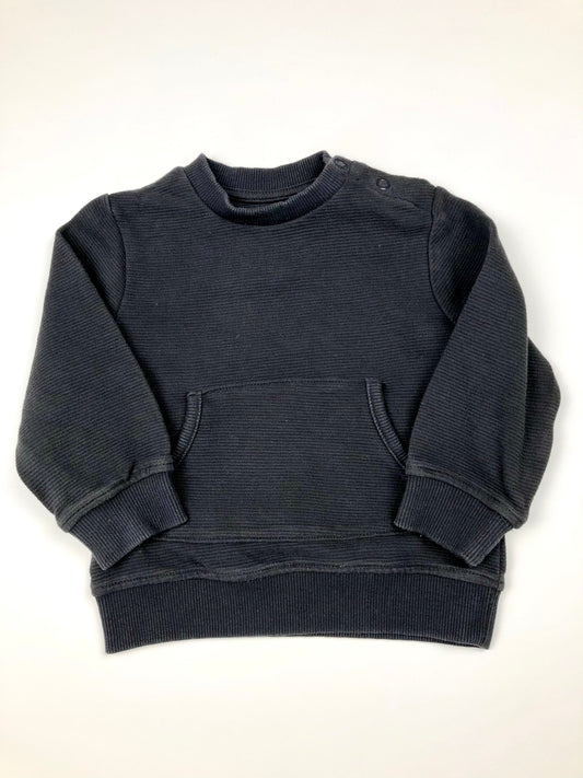 Sweat texturé gris foncé Kiabi 18 mois