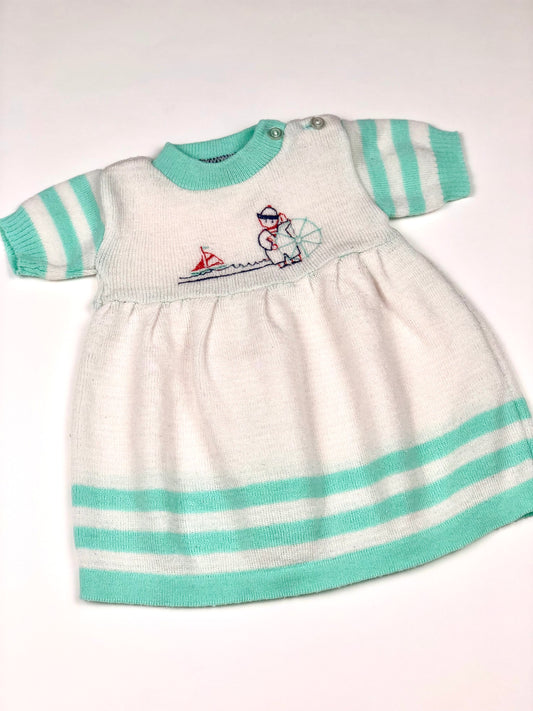 Robe en mailles marin vintage 6 mois