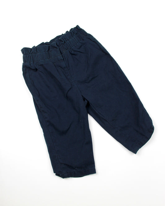 Pantalon paper bag bleu Kiabi 6 mois