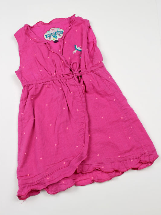 Robe rose fushia à pois Sergent Major 2 ans