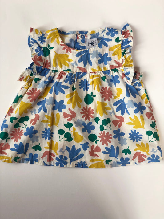 Blouse sans manche à fleurs Petit Bateau 18 mois