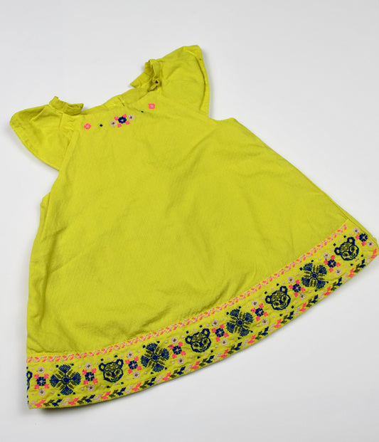 Robe jaune brodée Sergent Major 3 mois