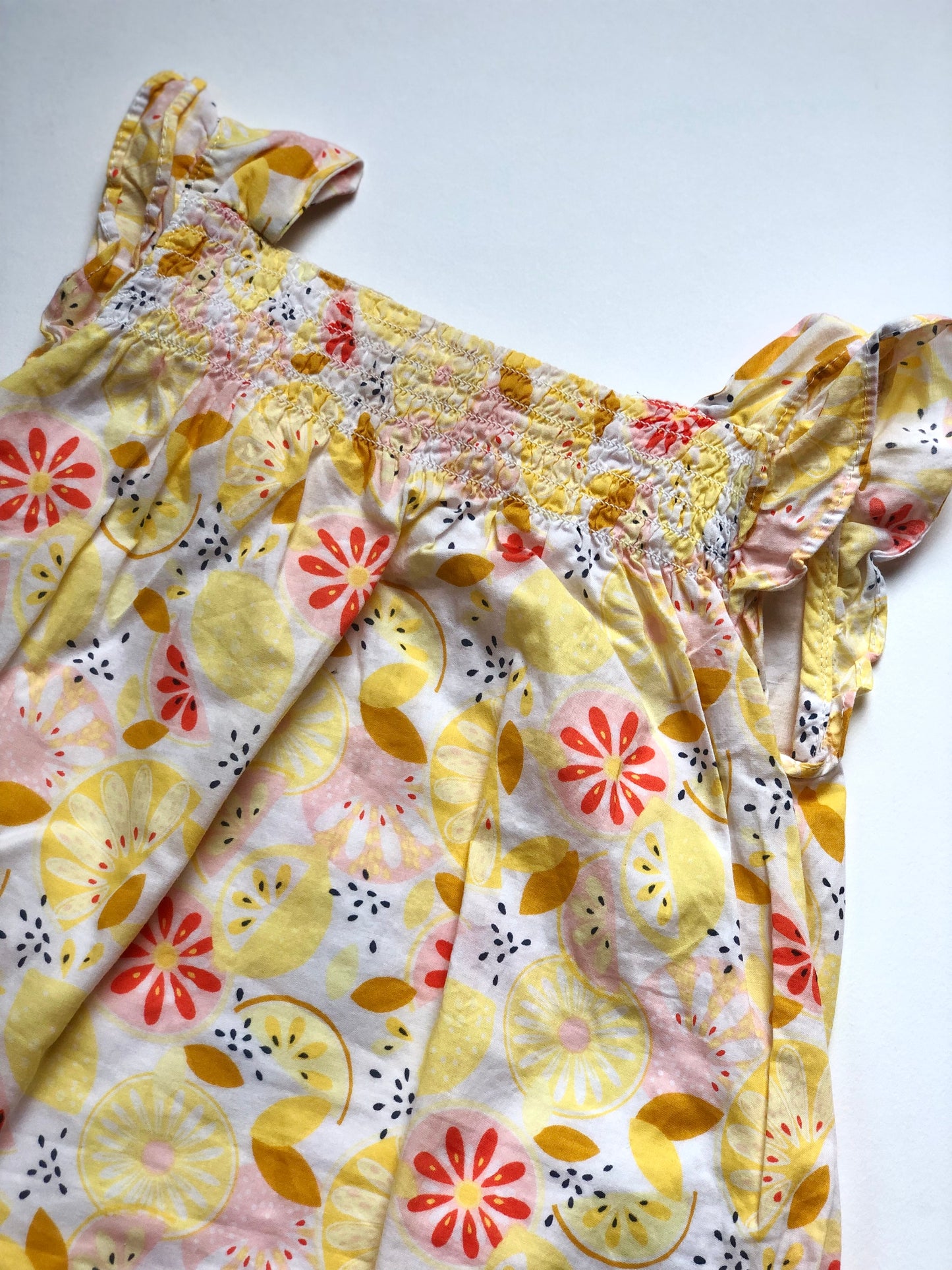 Robe smockée motifs citrons Du Pareil Au Même 2 ans