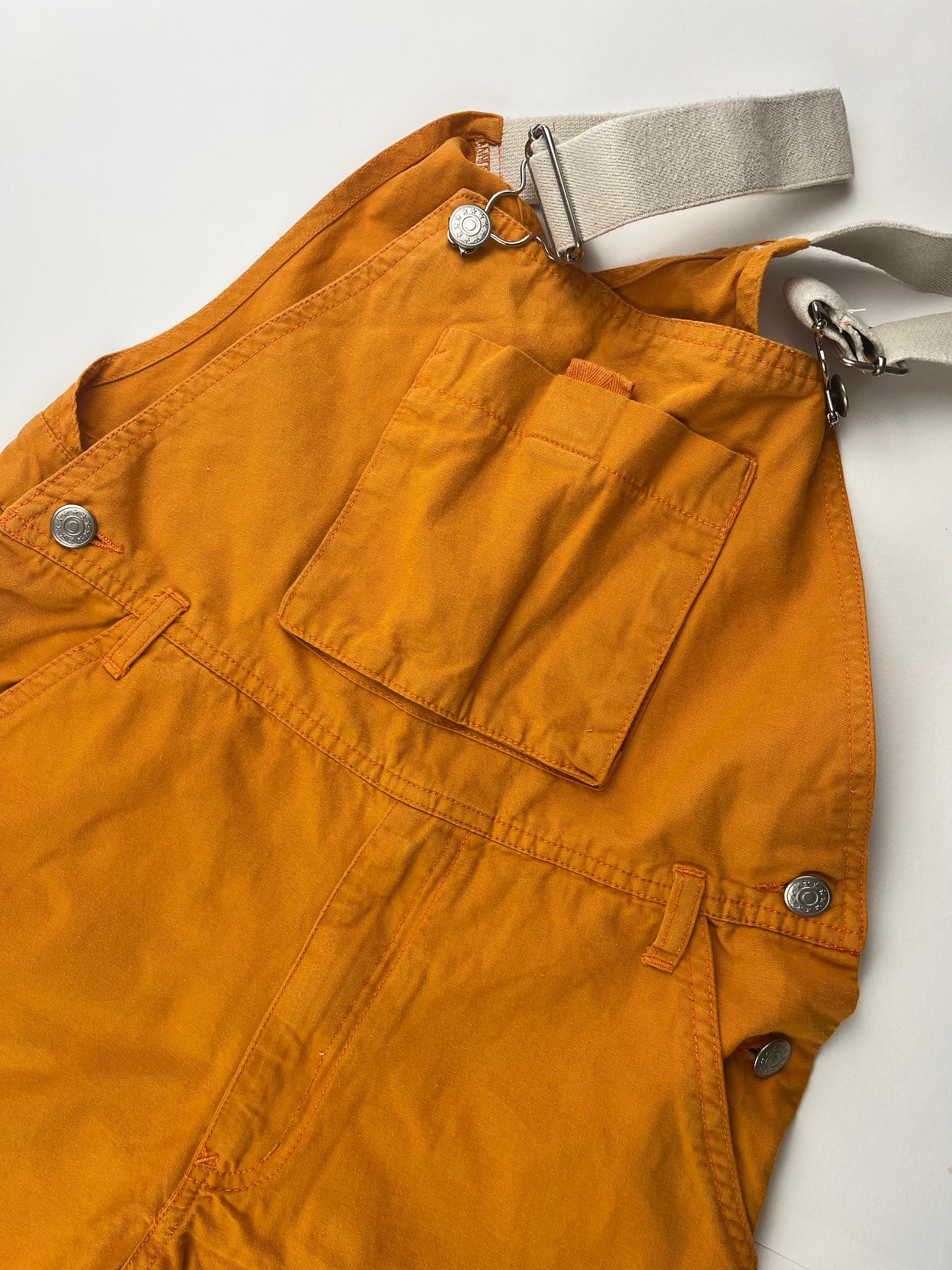 Salopette courte orange vintage Camaïeu 10 ans