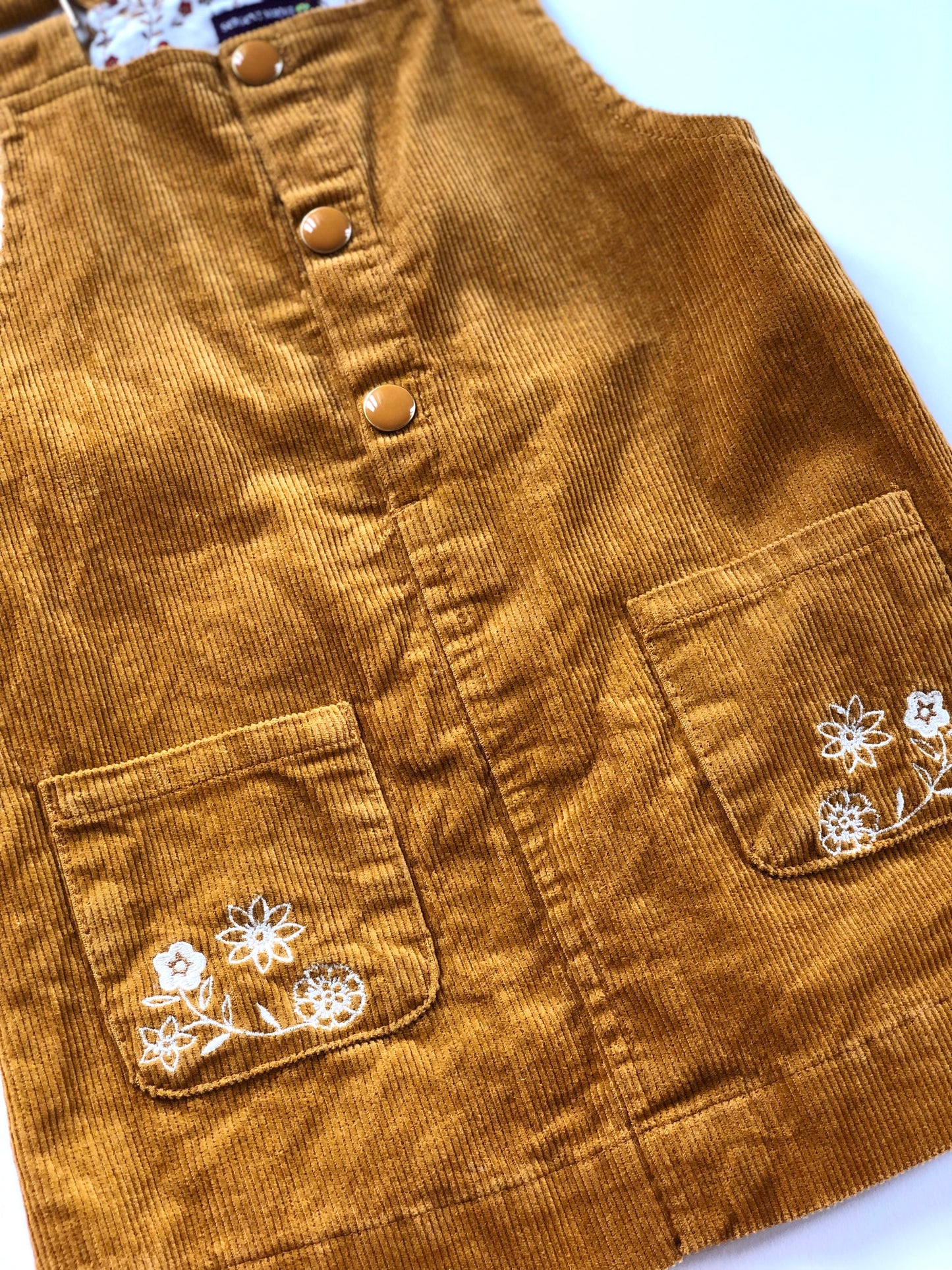 Robe salopette en velours côtelé moutarde Sergent Major 2 ans
