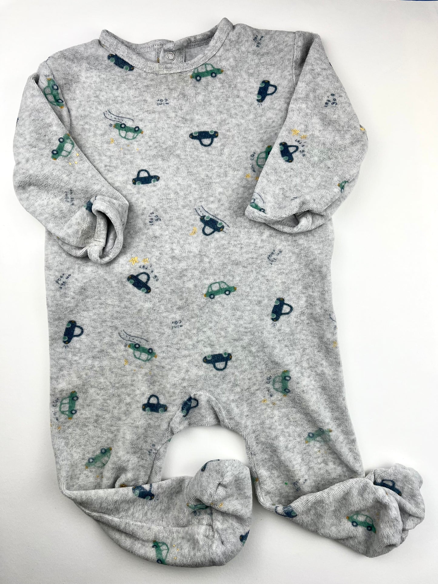 Pyjama en velours gris Kiabi 18 mois