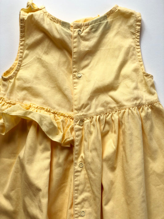 Robe longue jaune vintage Kiabi 2 ans