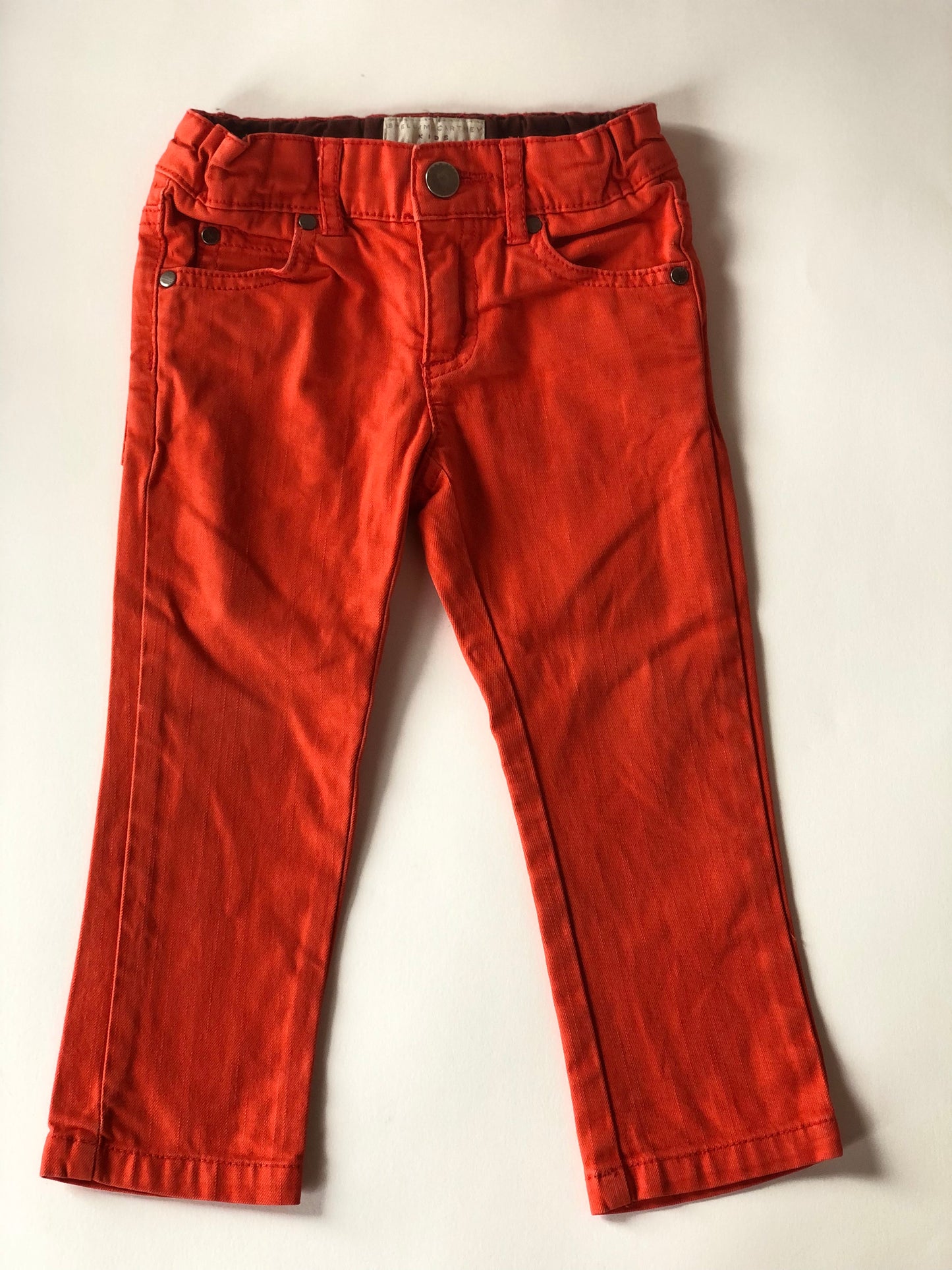 Jeans orange Stella McCartney 2 ans