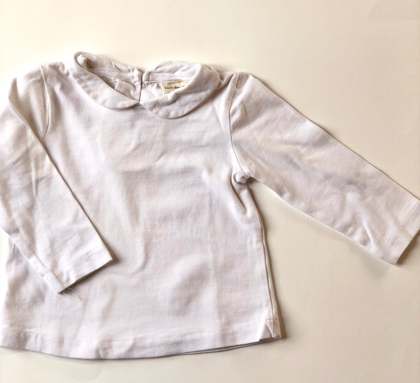 T-shirt manches longues blanc Zara 9 mois