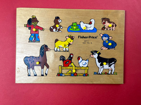 Puzzle bois vintage Fisher-Price