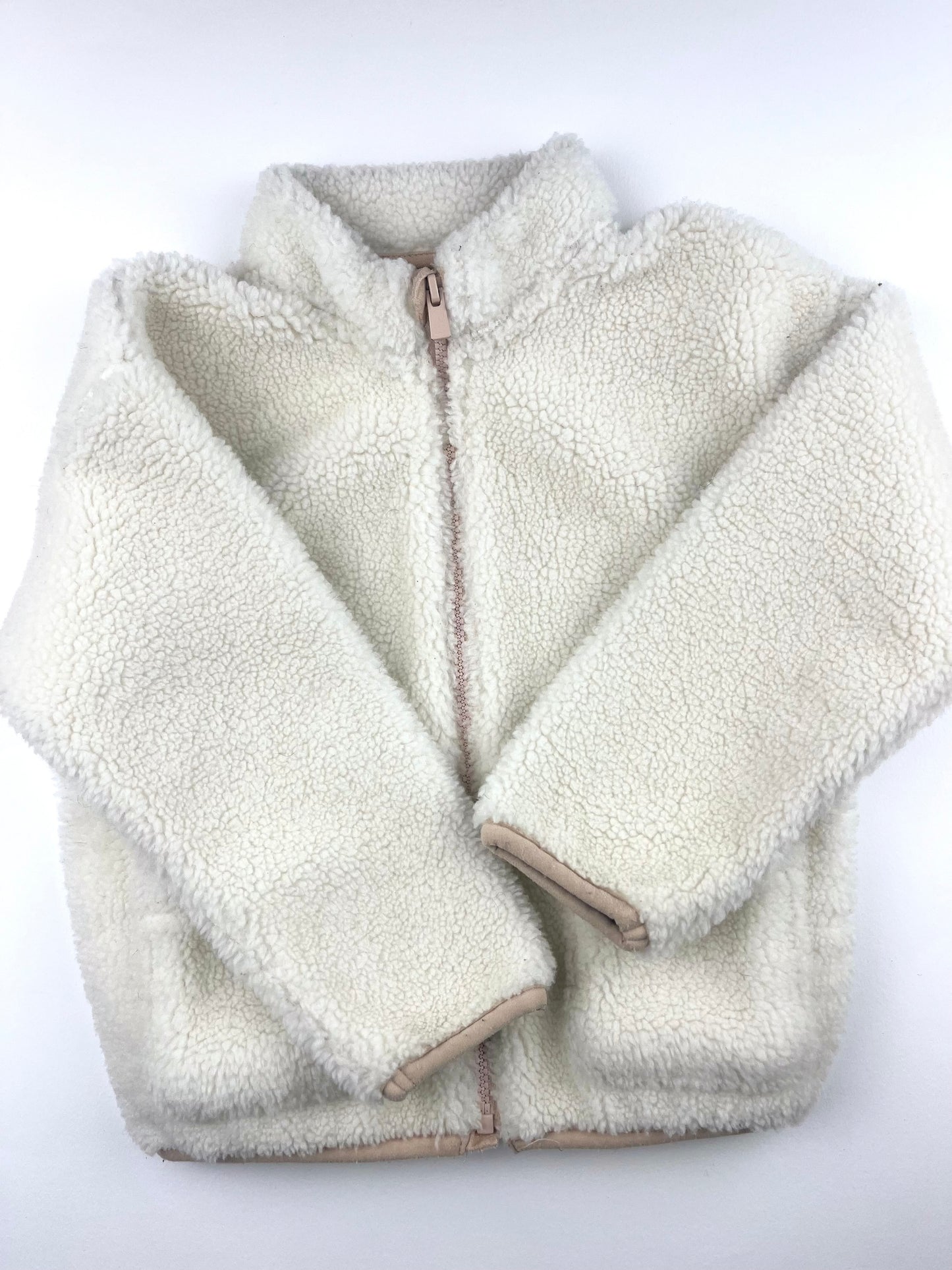 Veste sherpa blanche Kiabi 3 ans