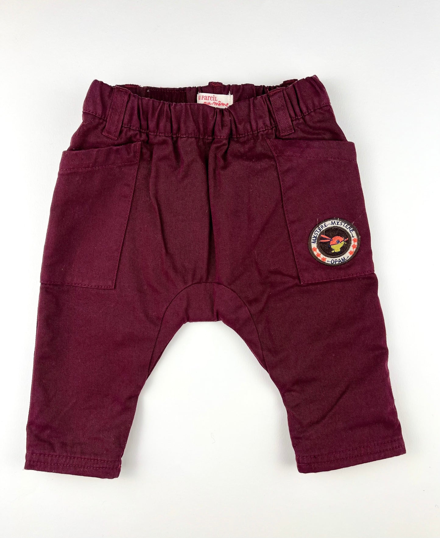 Pantalon Sarouel bordeaux Du Pareil Au Même 6 mois