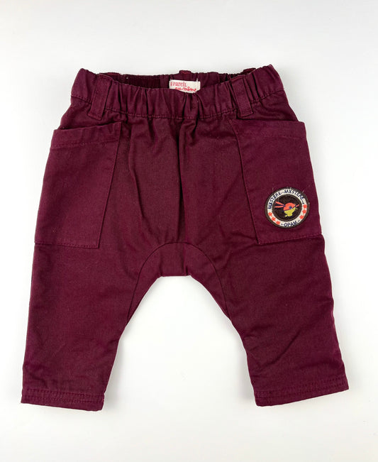 Pantalon Sarouel bordeaux Du Pareil Au Même 6 mois