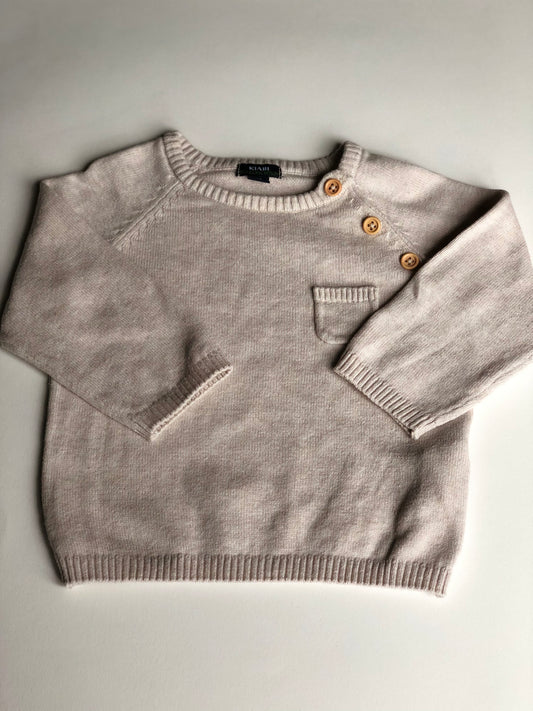 Pull en mailles beige Kiabi 9 mois