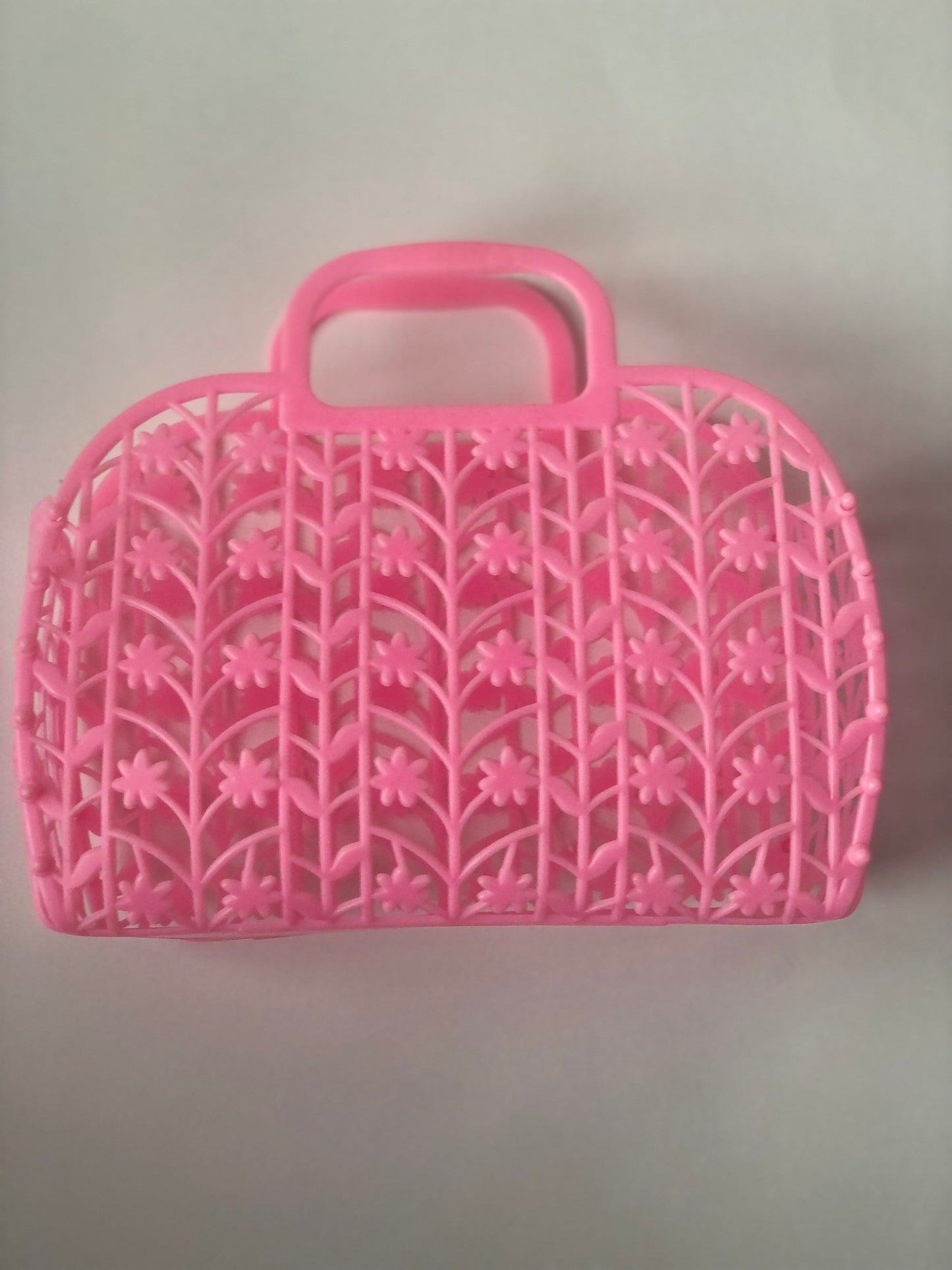 IMPARFAIT - Panier plastique rose vintage