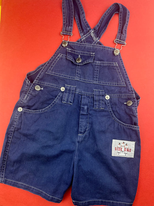 Salopette courte vintage bleue 4 ans