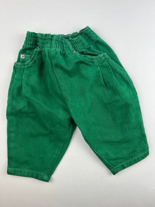 Pantalon jeans vert vintage DPAM 6 mois