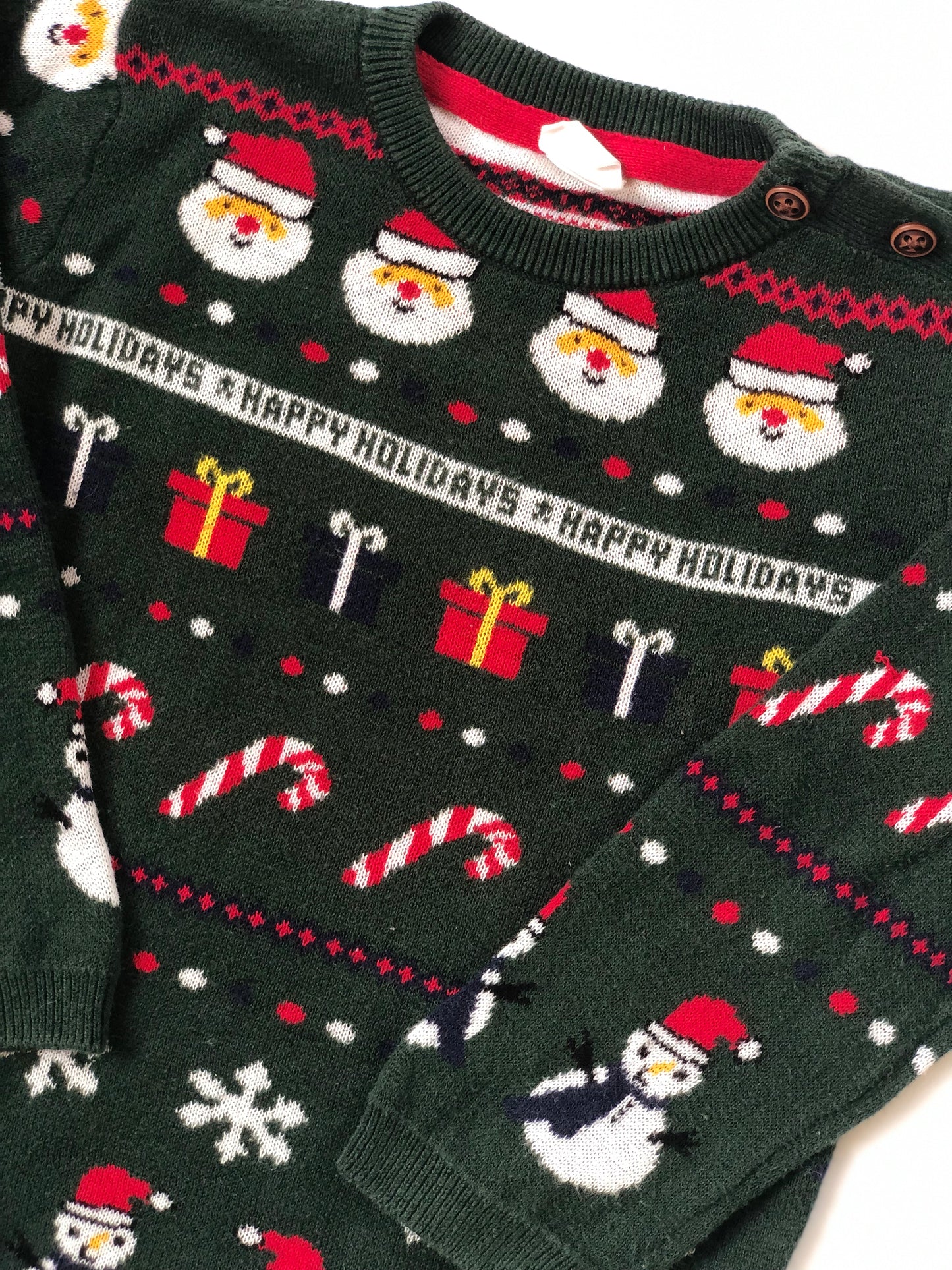 Pull de Noël vert H&M 3 ans