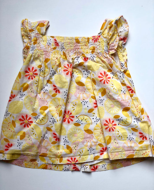 Robe smockée motifs citrons Du Pareil Au Même 2 ans