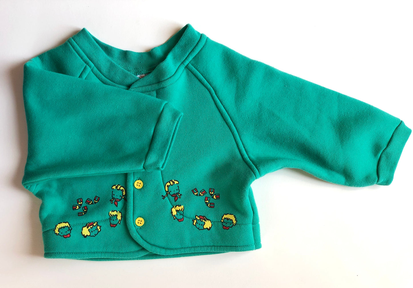 Gilet vert vintage Nick et Plouf 6 mois