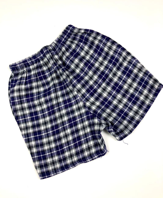 Short fin à carreaux bleu vintage Tip Pouce 12 mois