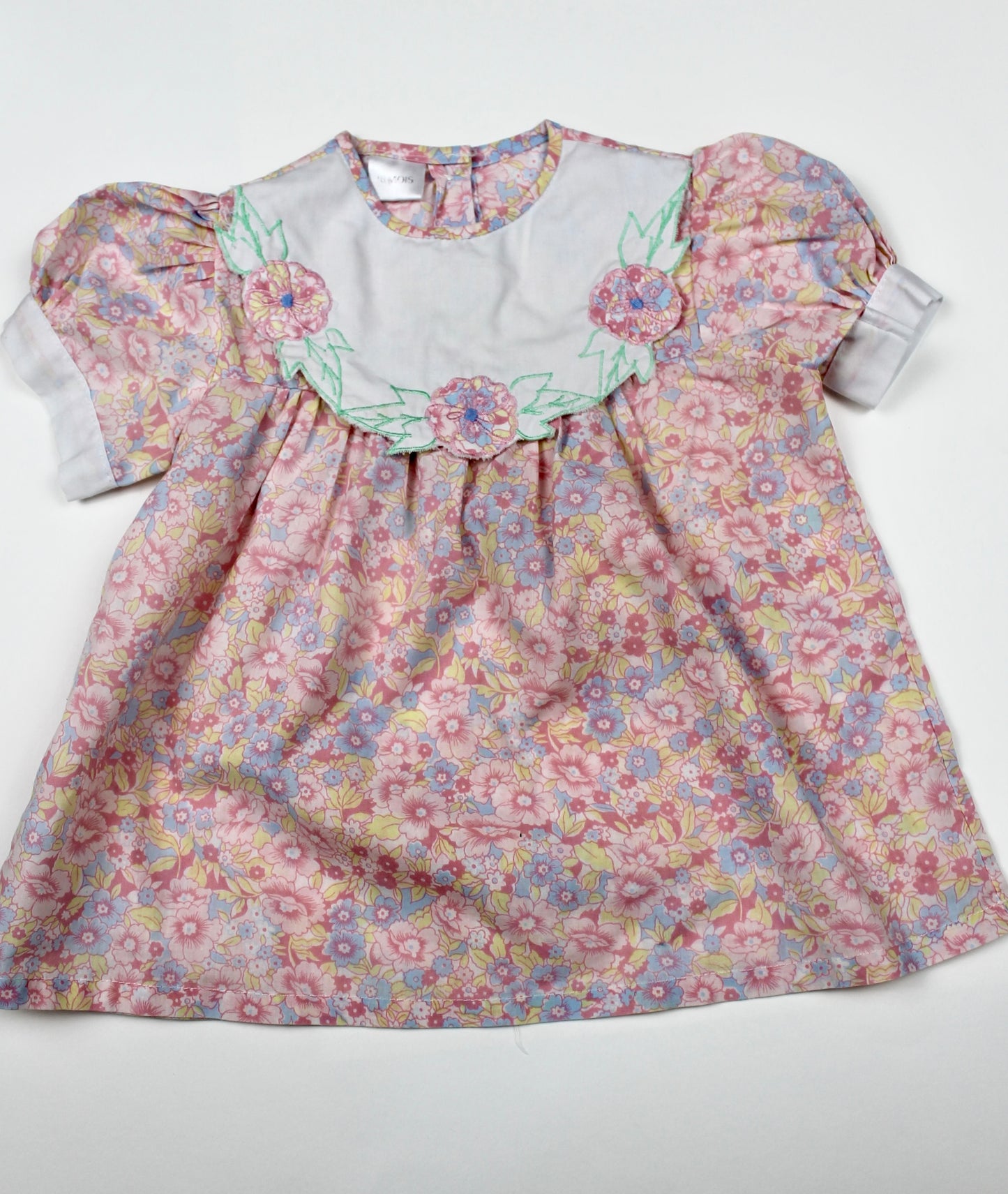 Robe courte à fleurs vintage 18 mois