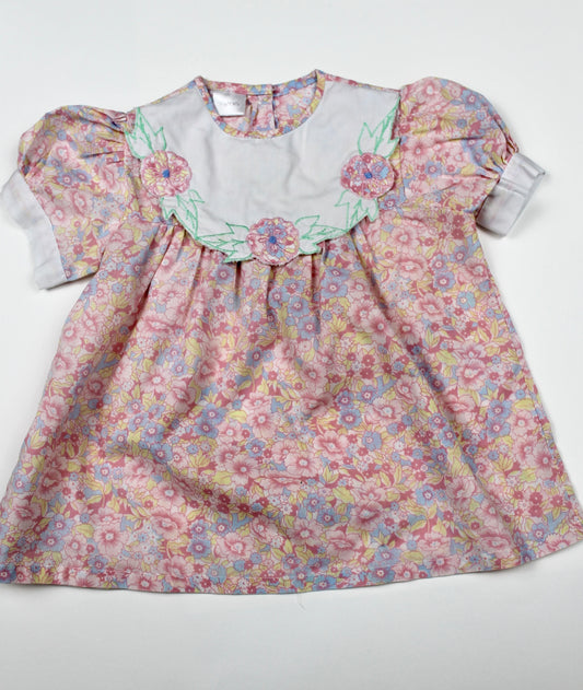 Robe courte à fleurs vintage 18 mois