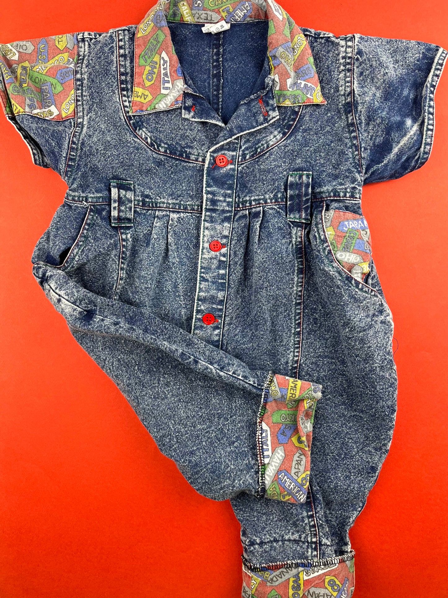 Combinaison en denim vintage 12 mois