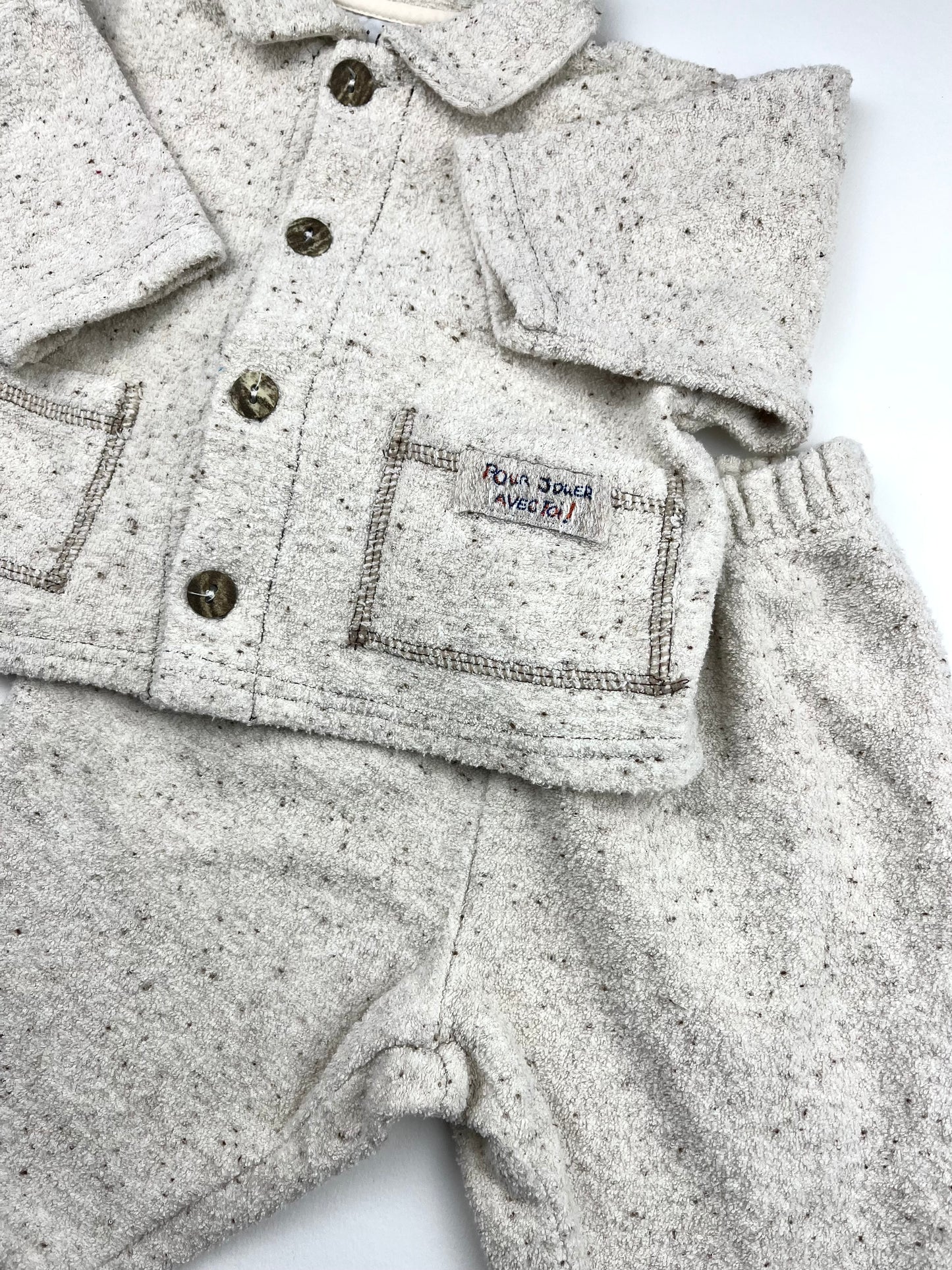 Ensemble pyjama beige vintage Galipette 6 mois