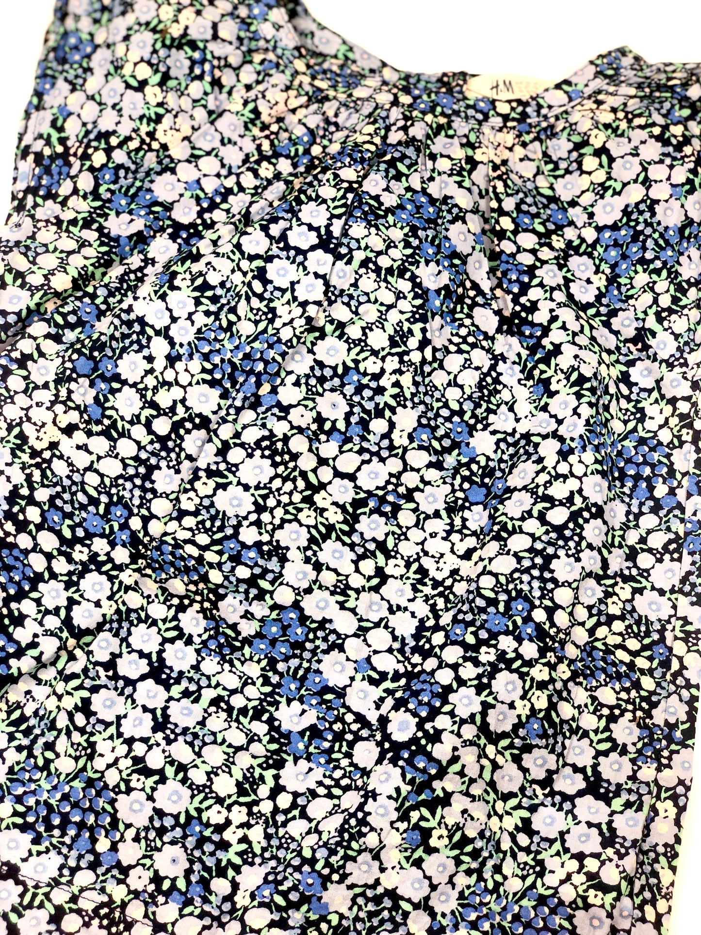 Blouse bleue à fleurs H&M 6 ans
