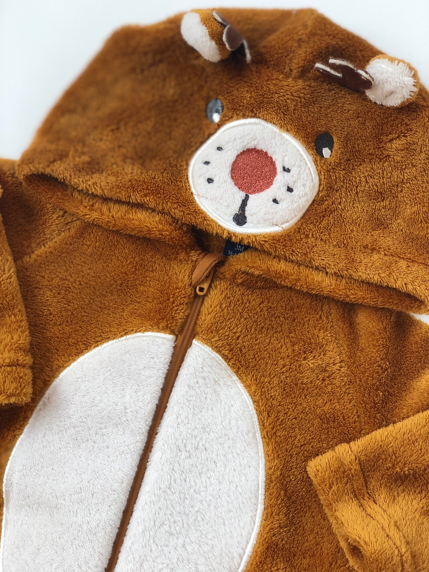 Combinaison polaire de Noël camel Kiabi 3 mois