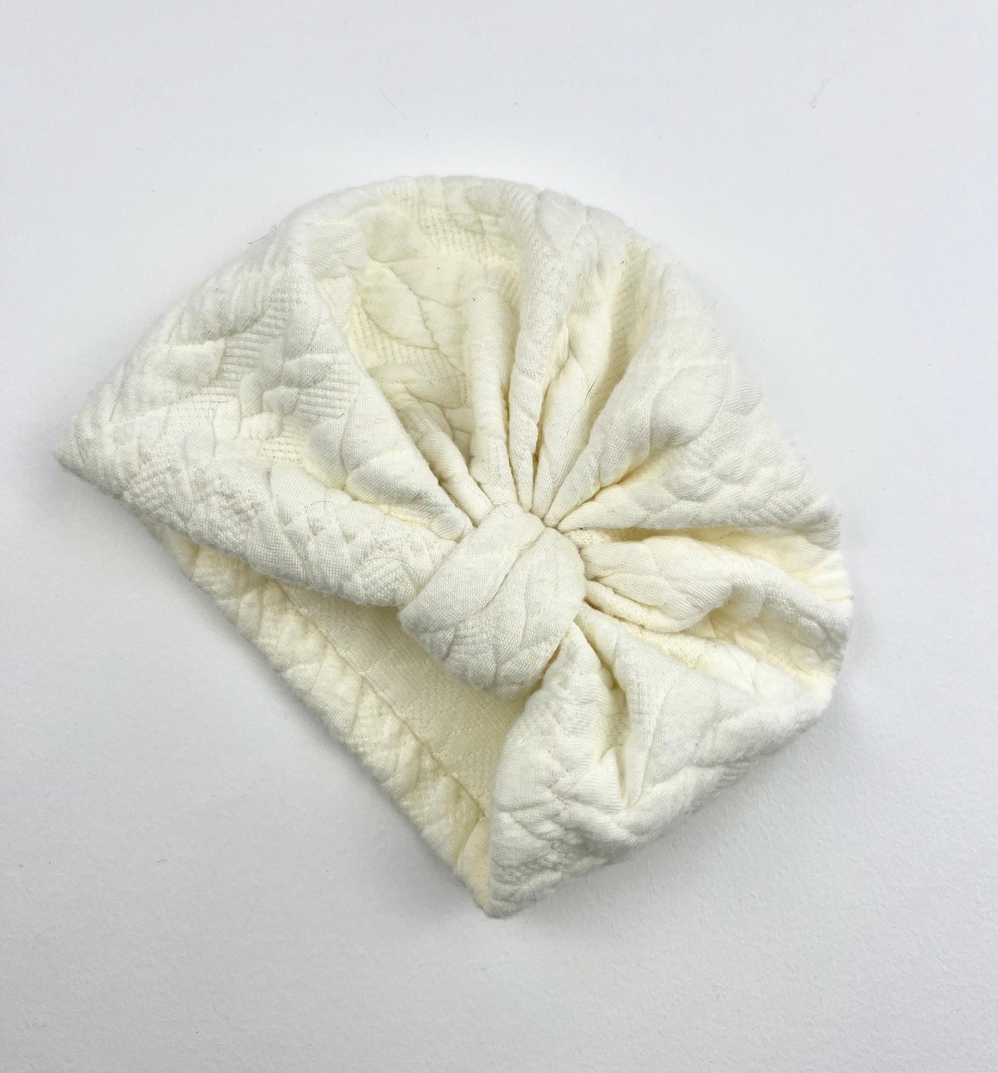 Turban blanc bébé 0-3 mois