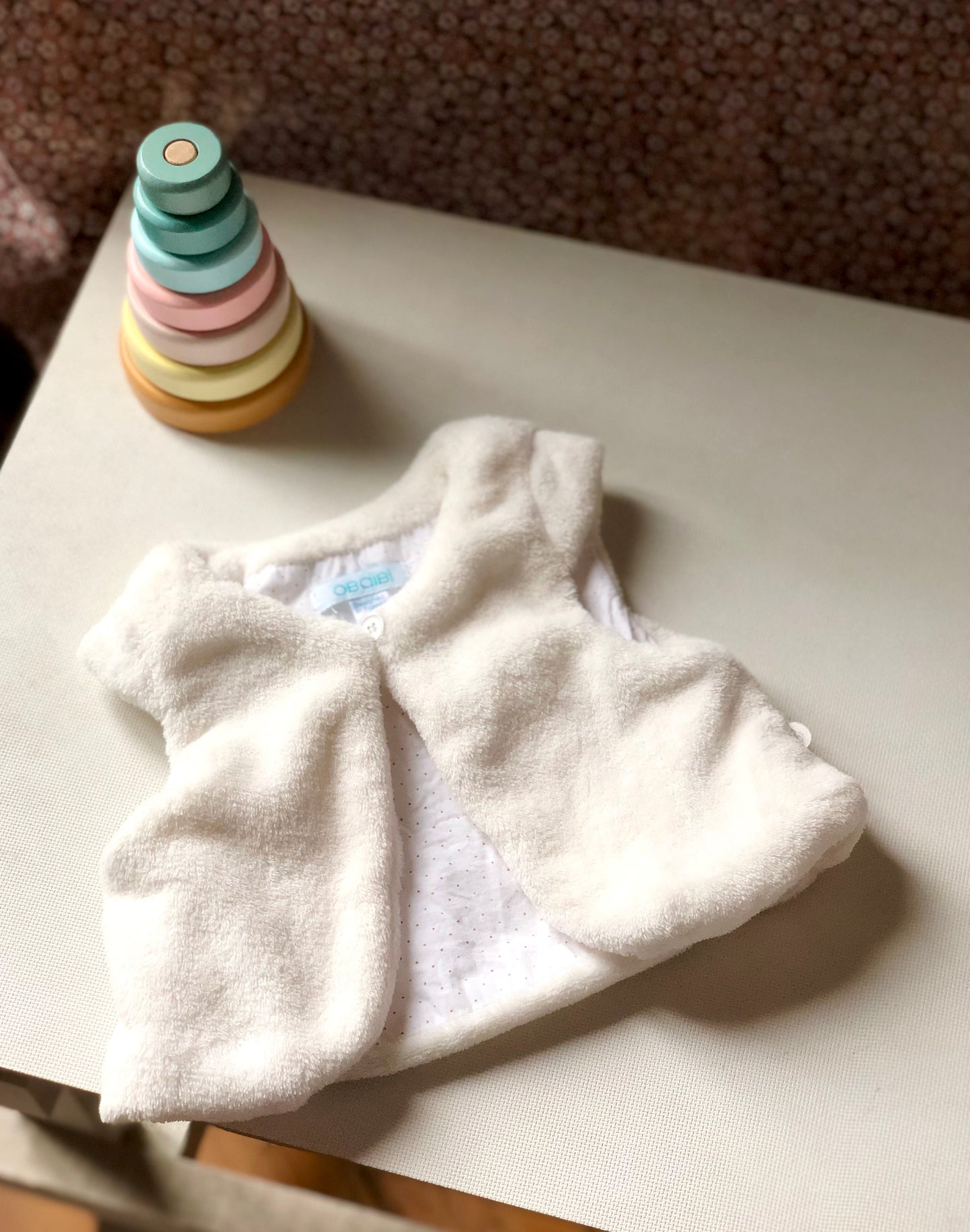 Gilet sans manche blanc Obaïbi 6 mois