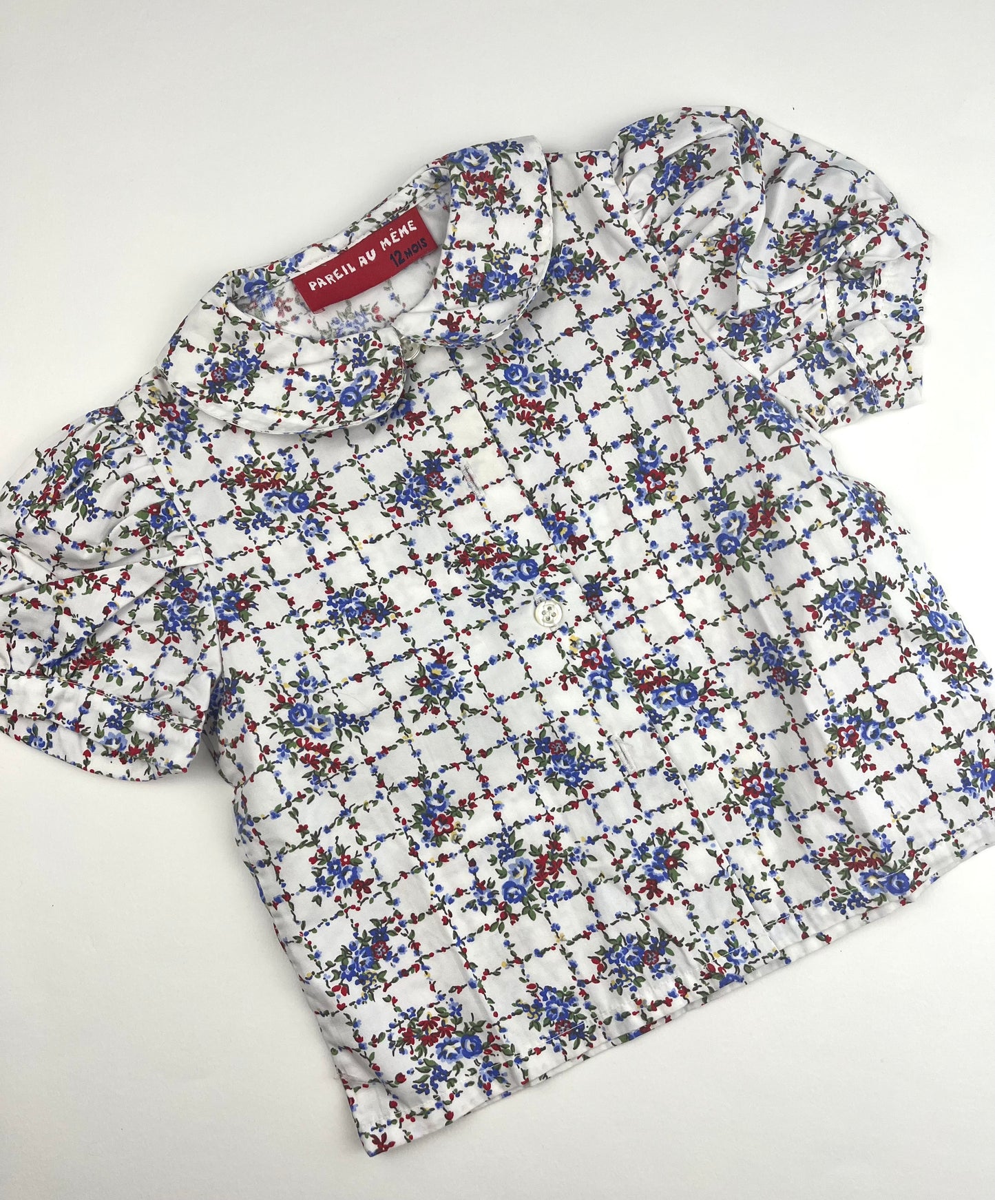 Chemisier à fleurs vintage DPAM 12 mois