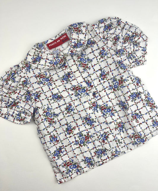 Chemisier à fleurs vintage DPAM 12 mois