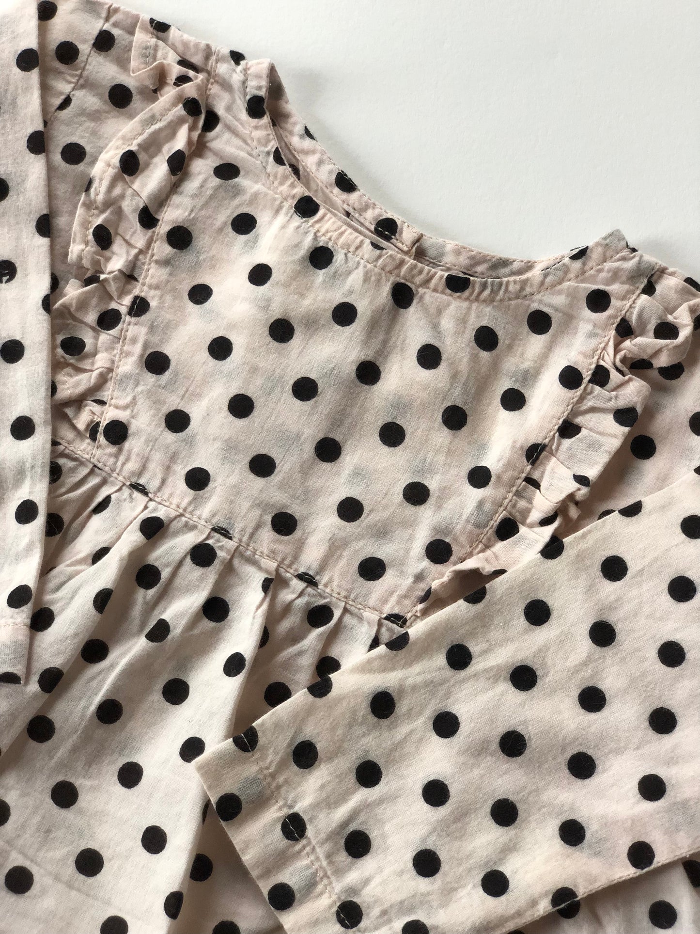 Blouse rose à pois noir Le Petit Lucas du Tertre 9 mois