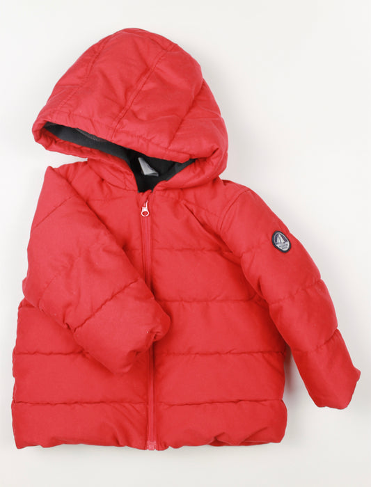 Doudoune à capuche rouge Petit Bateau 12 mois