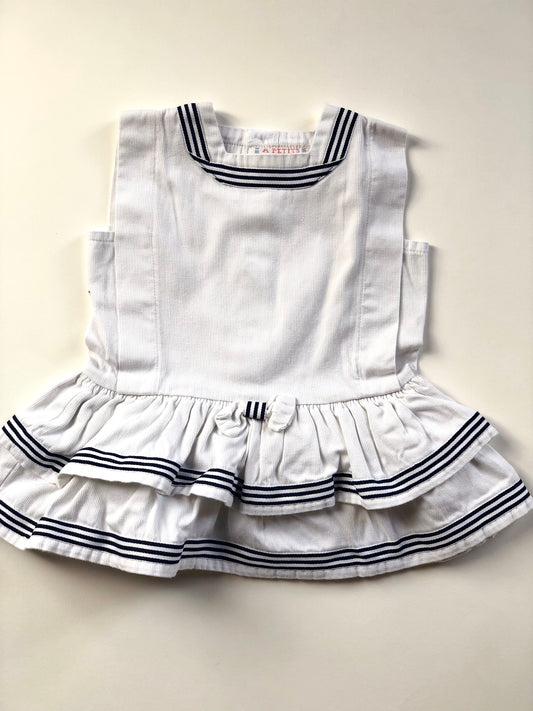 Robe à volants vintage À Petits Points 6 mois