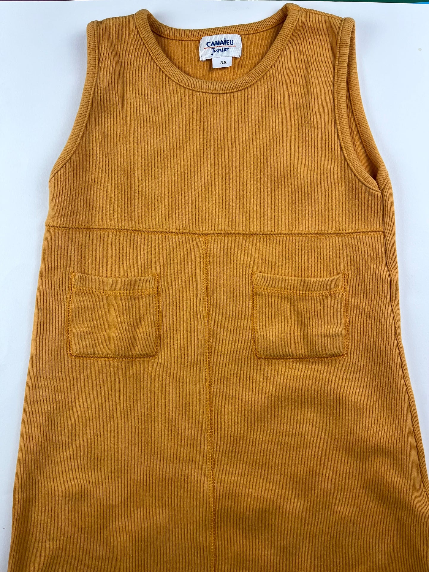 Robe débardeur orange vintage Camaïeu 8 ans