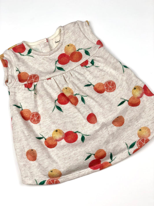 Robe beige motifs oranges Arsène et les pipelettes 3 mois