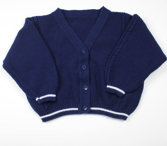 Gilet en mailles bleu vintage 3 ans