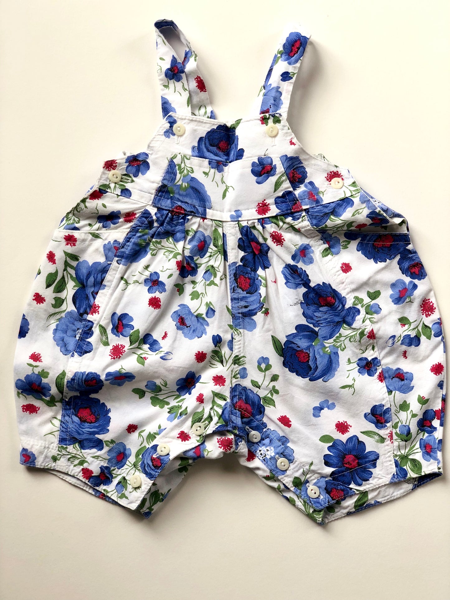 Ensemble chemise et salopette à fleurs vintage Printemps 3 mois