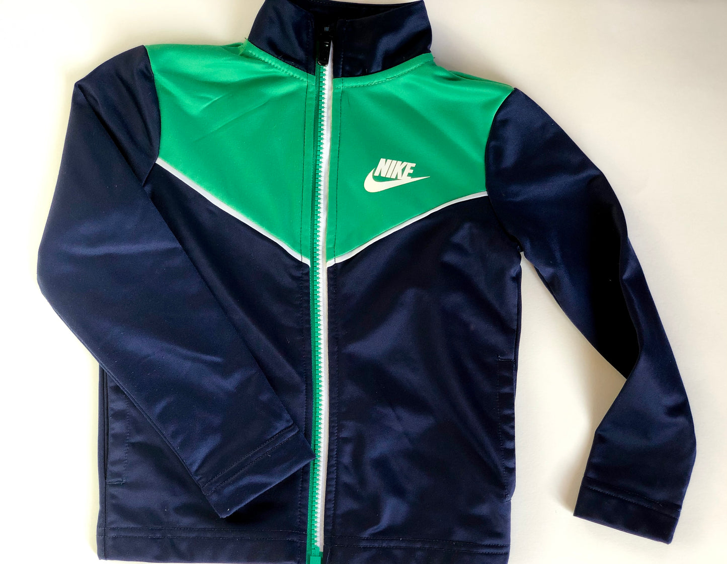 Veste de survêtement avec zip verte et bleue Nike 3 ans