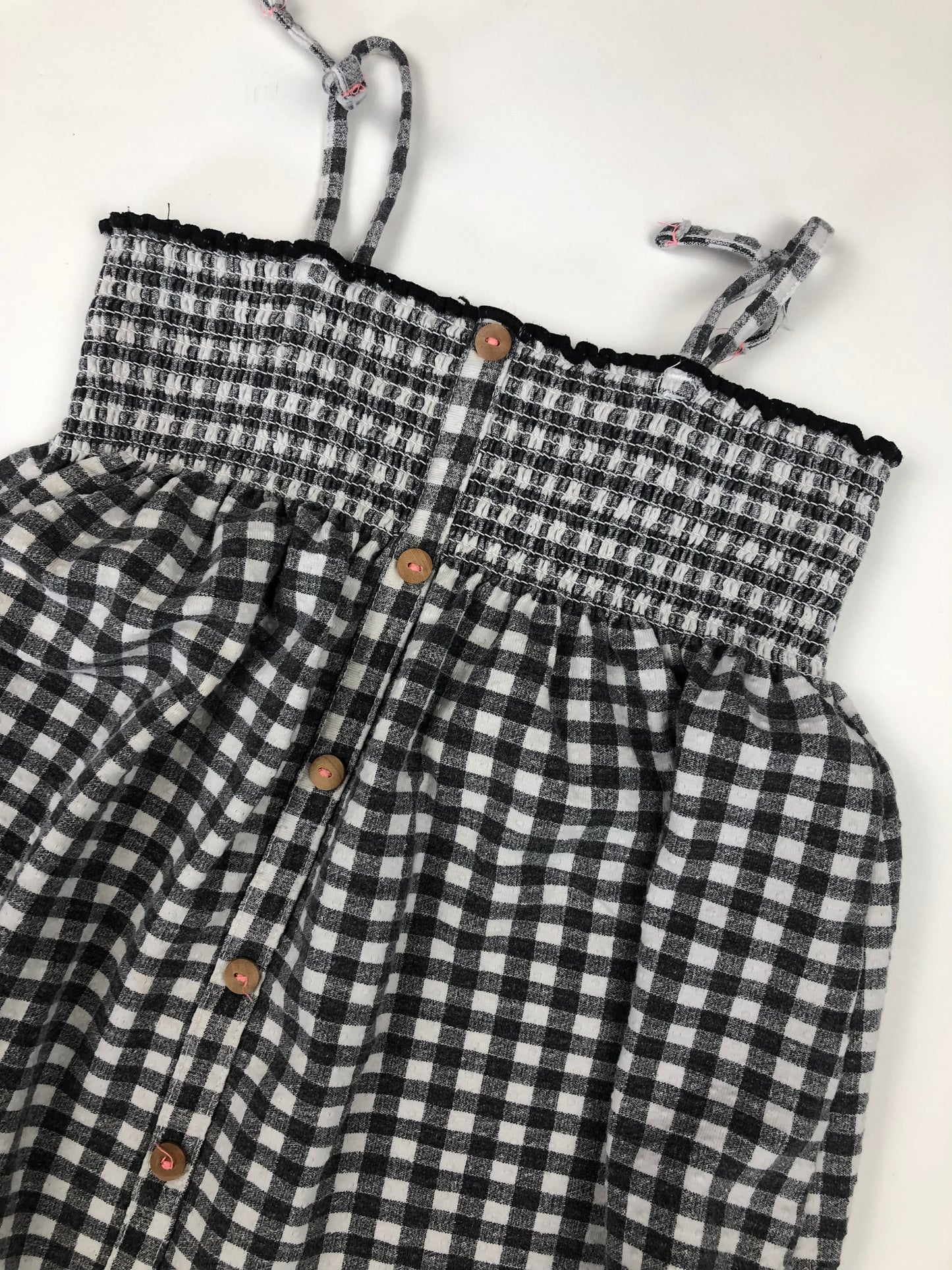 Robe à bretelles en vichy noir et blanc Zara 3 ans