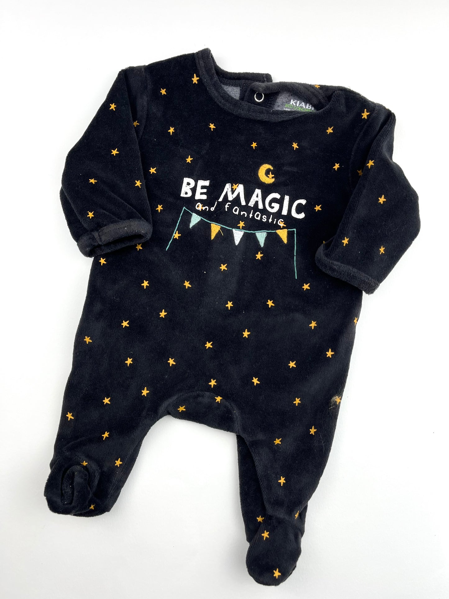 Pyjama en velours noir Kiabi 1 mois