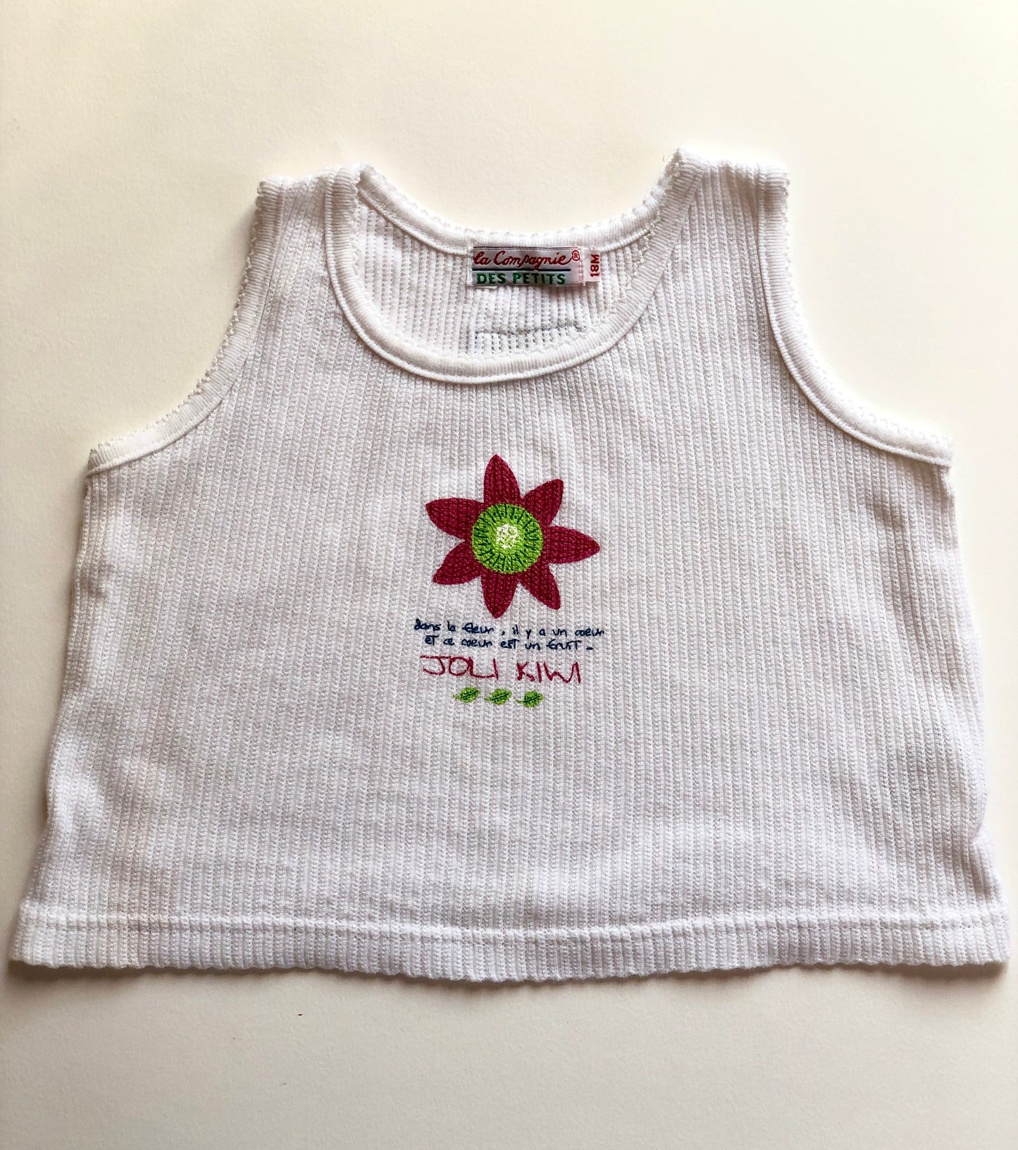 Débardeur blanc vintage La Compagnie des Petits 18 mois