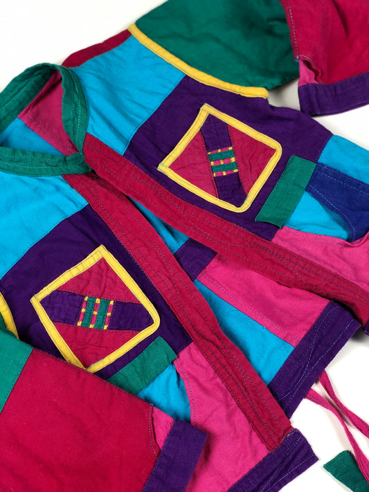 Veste patchwork multicolore réversible 2 ans